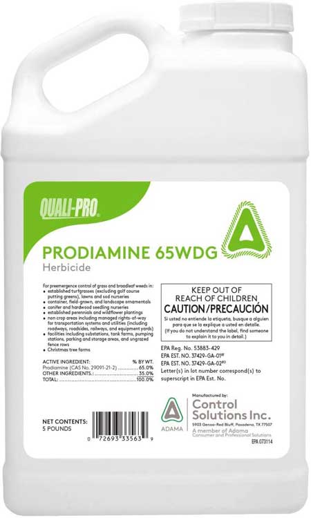 Prodiamine 65 Wdg 5lbs Pre-emergent Grass Broadleaf Weeds